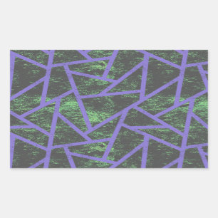 Violet and green mosaic pattern sticker
