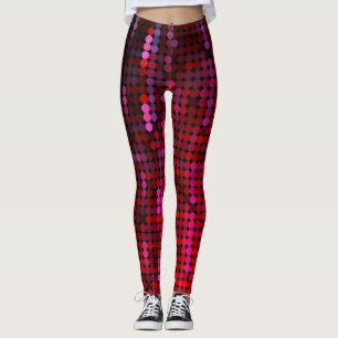 Violet and pink Sequin-Like Leggings