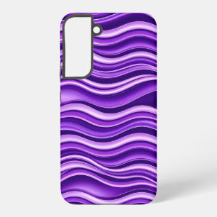 Violet and White Waves Pattern Modern Abstract  Samsung Galaxy Case