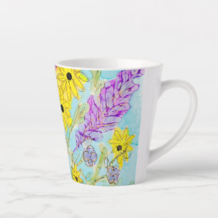 Violet and Yellow Lovitude Latte Cup