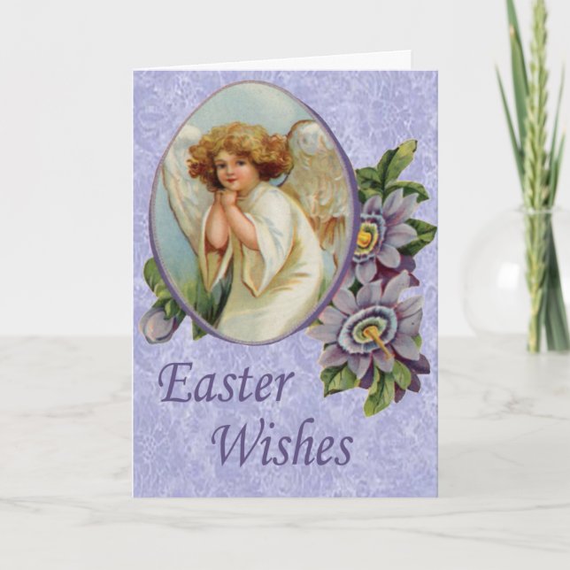 Violet Angel Easter Card (Front)