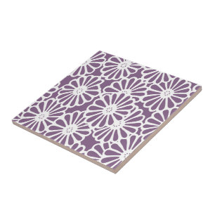 Violet Asian Moods Floral Tile