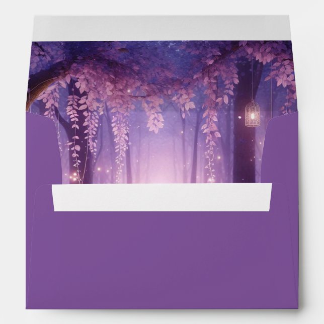 Violet at Midnight Enchanted Forest Envelope (Back (Bottom))