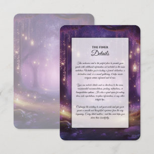 Violet at Midnight Enchanted Forest Wedding Enclosure Card