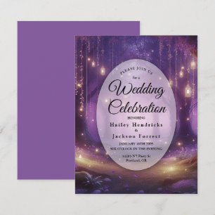 Violet at Midnight Enchanted Forest Wedding Invitation
