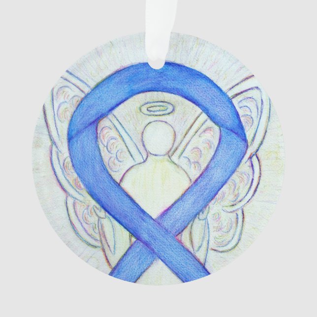 Violet Awareness Ribbon Angel Customized Ornaments (Front)
