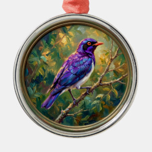 Violet-backed Starling Metal Ornament