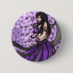 Violet Belly Dancer 2 Inch Round Button