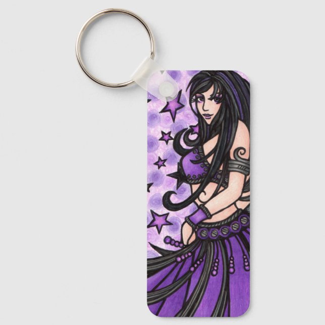 Violet Belly Dancer Keychain (Front)