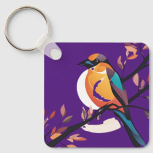 Violet Birdie Pendant Keychain