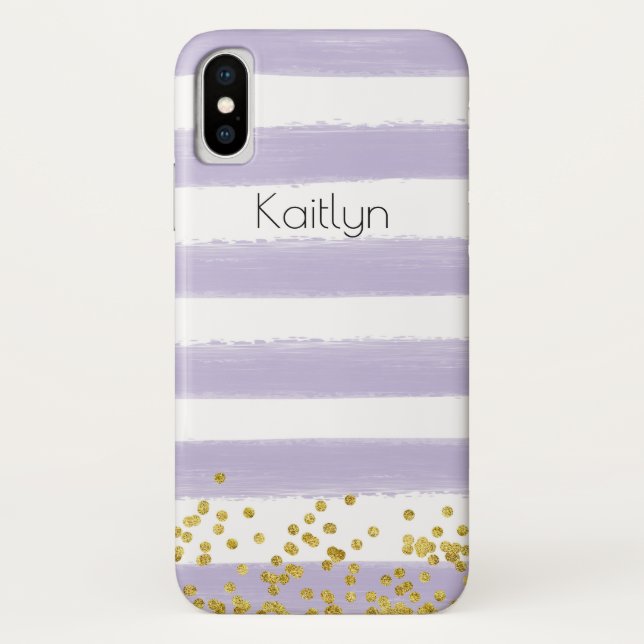 Violet, Blanc Coque-Mate à peine Il iPhone X Coque (Dos)