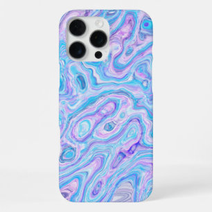 Violet Blue Marble Texture Abstract Liquid Paint iPhone 16 Pro Max Case
