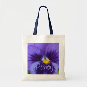Violet Blue Pansy Tote Bag