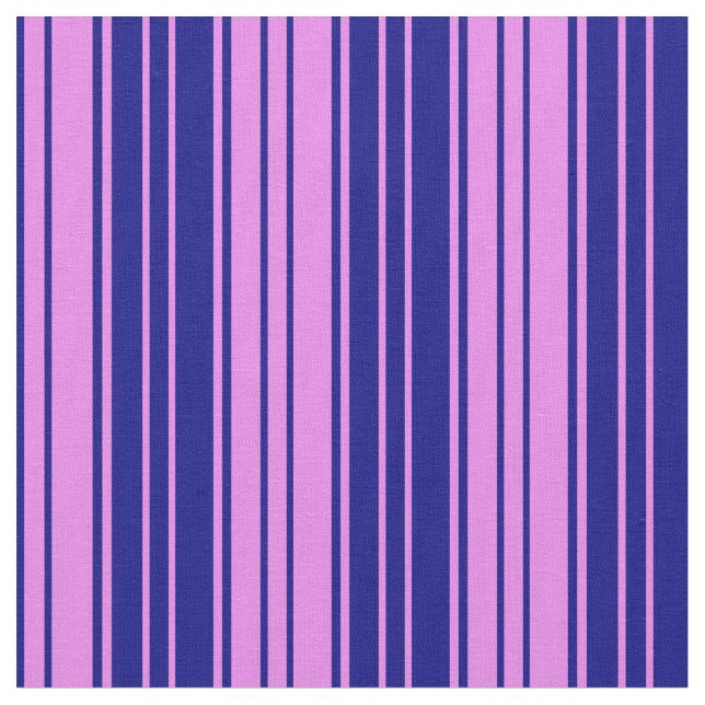 Violet & Blue Striped/Lined Pattern Fabric (Close Up)