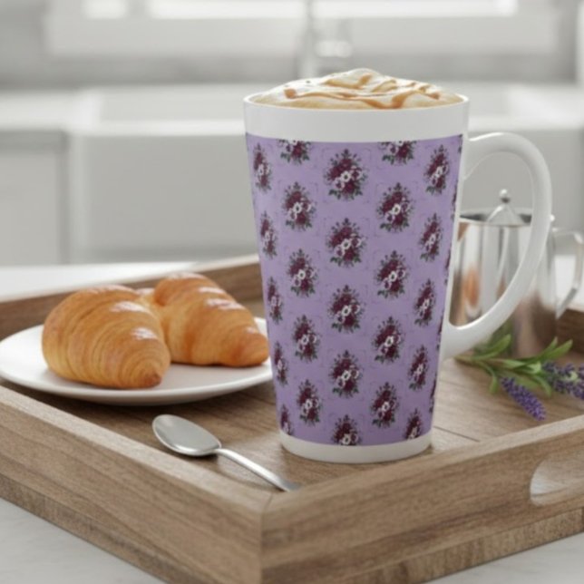 Violet Bouquet Latte Mug (Creator Uploaded)