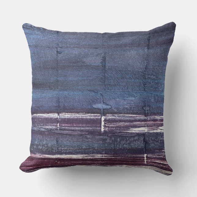 Violet-burgundy art throw pillow (Front)