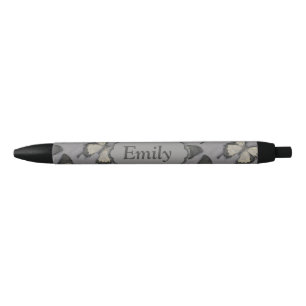 Violet Butterfly Black Ink Pen