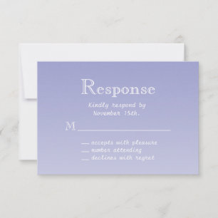 Violet Butterfly RSVP Card