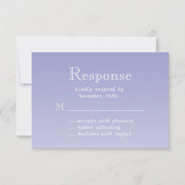 Violet Butterfly RSVP Card (Front)