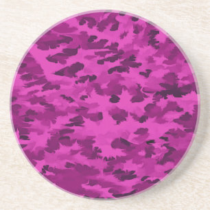 Violet Camouflage Pattern Coaster