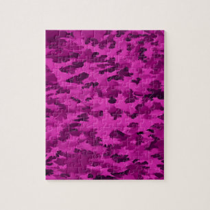 Violet Camouflage Pattern Jigsaw Puzzle