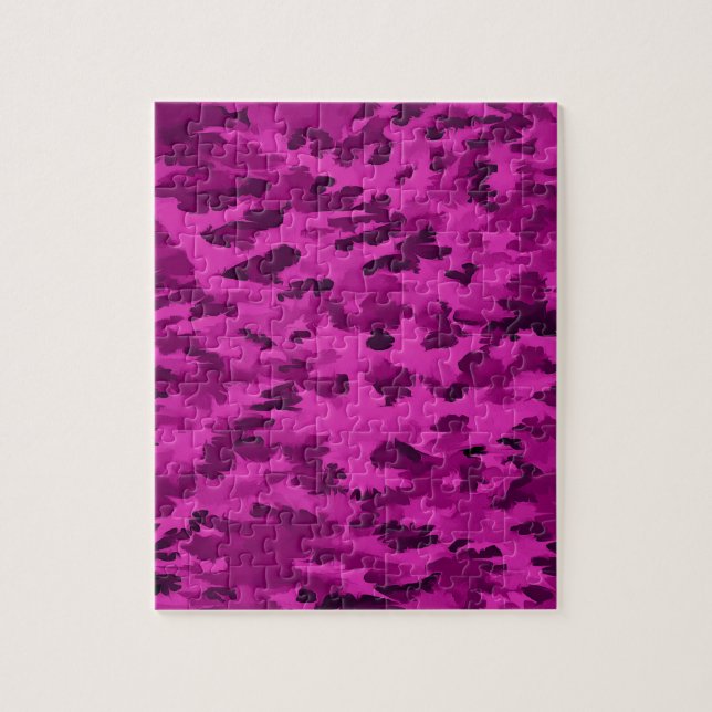 Violet Camouflage Pattern Jigsaw Puzzle (Vertical)