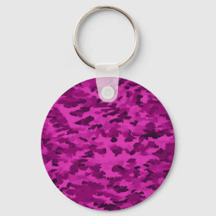 Violet Camouflage Pattern Keychain