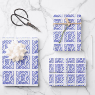VIOLET CELTIC KNOT Flat Sheet Wrapping Paper
