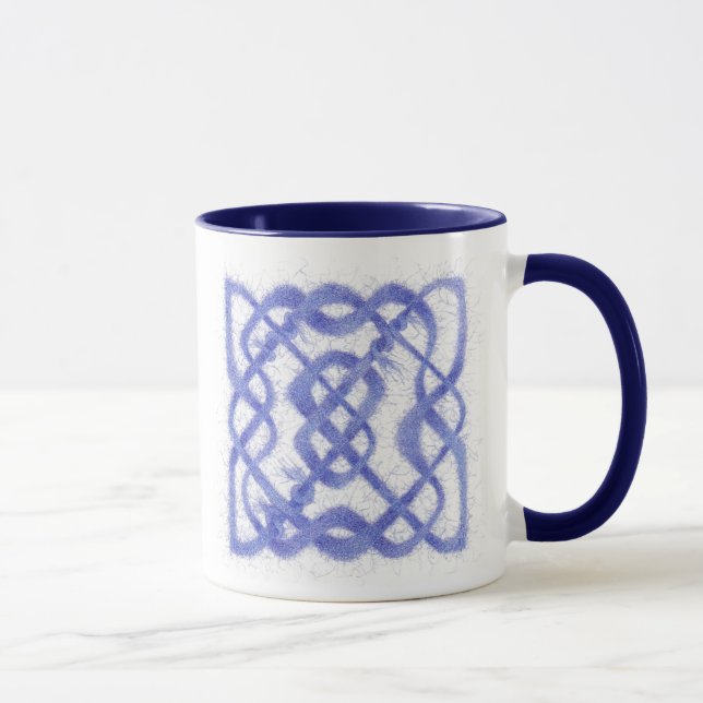 VIOLET CELTIC KNOT Navy Combo Mug (Right)