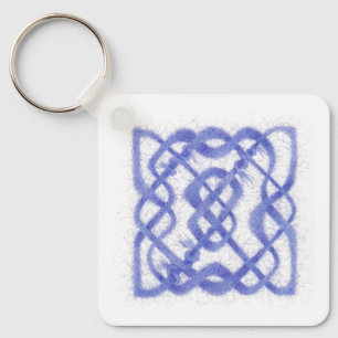 VIOLET CELTIC KNOT Square Aluminum Keychain