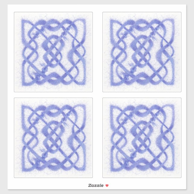 VIOLET CELTIC KNOT Vinyl Stickers (4) (Sheet)