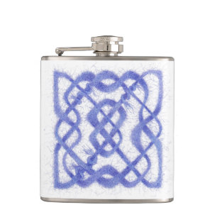 VIOLET CELTIC KNOT Vinyl Wrapped Flask
