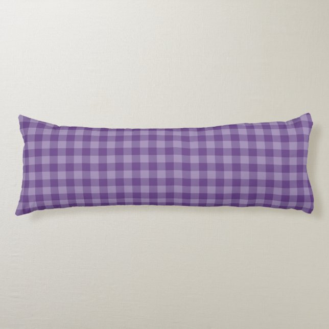 Violet chequered background body pillow (Front)