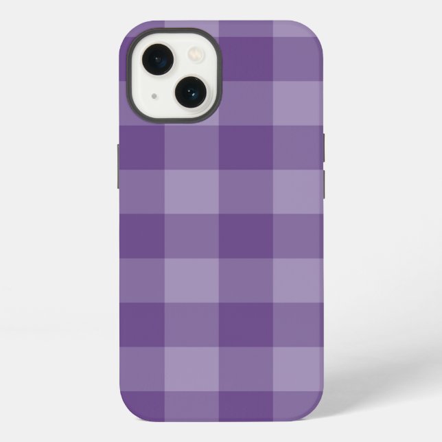 Violet chequered background iPhone case (Back)