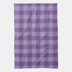 Violet chequered background kitchen towel