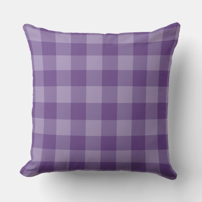 Violet chequered background throw pillow (Front)