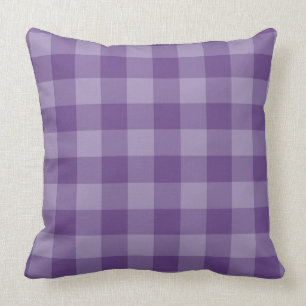 Violet chequered background throw pillow