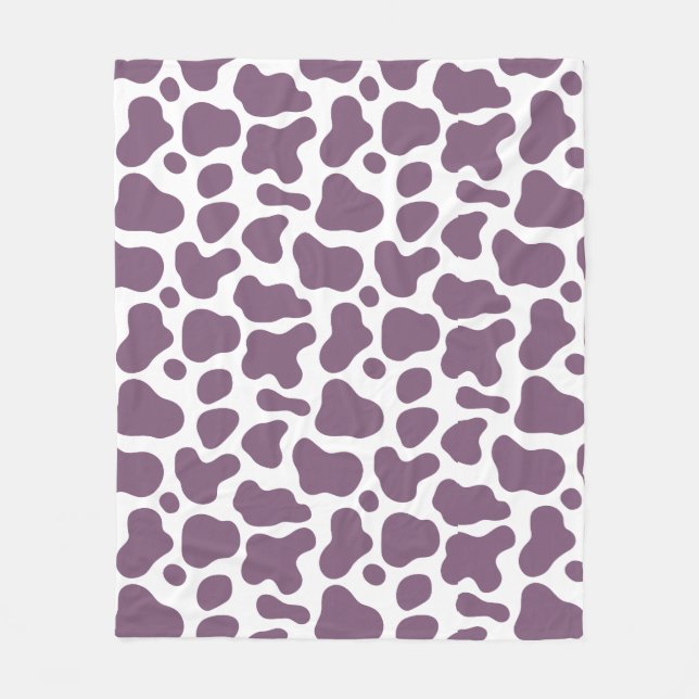 Violet Cow Fleece Blanket (Front)