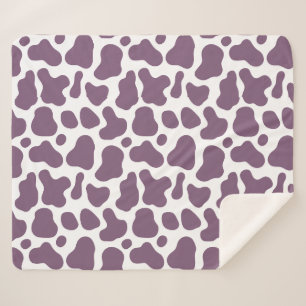 Violet Cow Sherpa Blanket