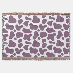 Violet Cow Throw Blanket