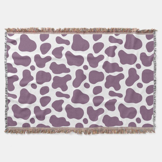 Violet Cow Throw Blanket (Front)