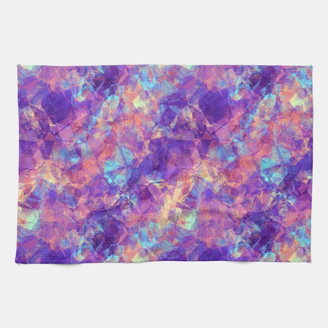 Violet Crumpled Texture Kitchen Towel (Horizontal)