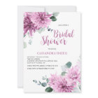 Violet Dahlia Eucalyptus Greenery Bridal Shower 