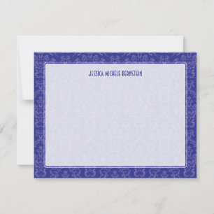 Violet Damask Note Card