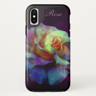 Violet Dew Kissed Turquoise Tie Dyed Rose Case-Mate iPhone Case