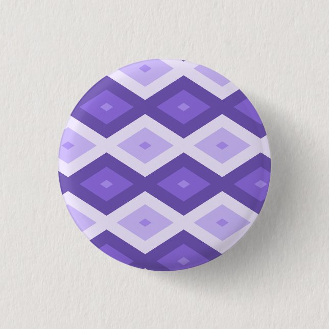 Violet diamond pattern 1 inch round button (Front)