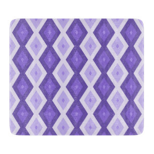 Violet diamond pattern cutting board