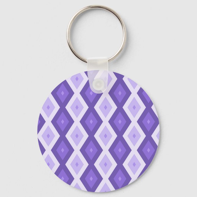 Violet diamond pattern keychain (Front)