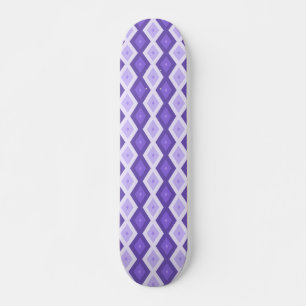 Violet diamond pattern skateboard