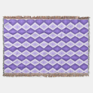 Violet diamond pattern throw blanket